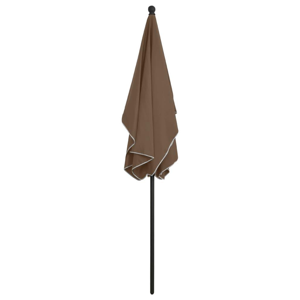 Garden Parasol with Pole 82.7"x55.1" Taupe at Set Shop and Smile