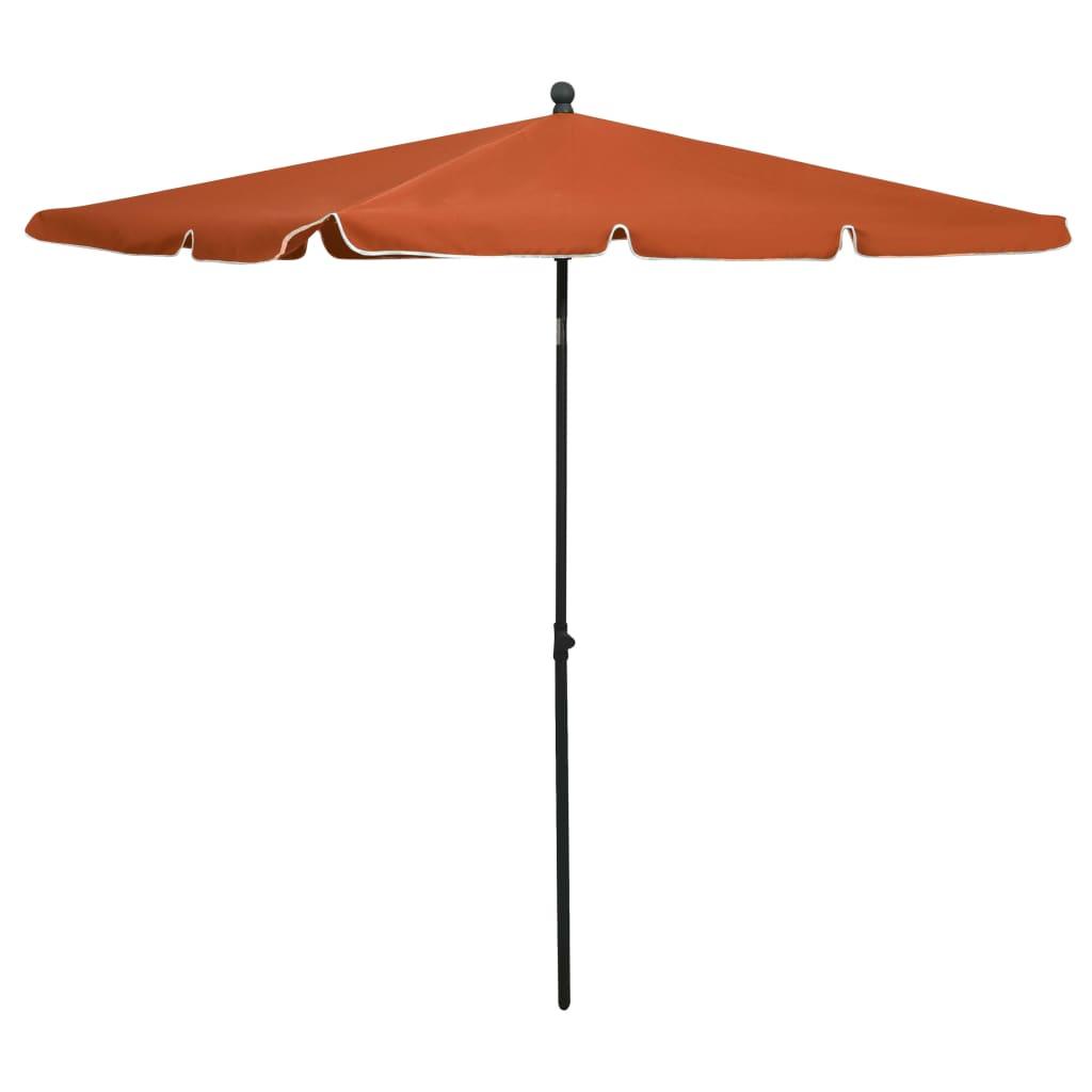 Garden Parasol with Pole 82.7"x55.1" Terracotta at Set Shop and Smile