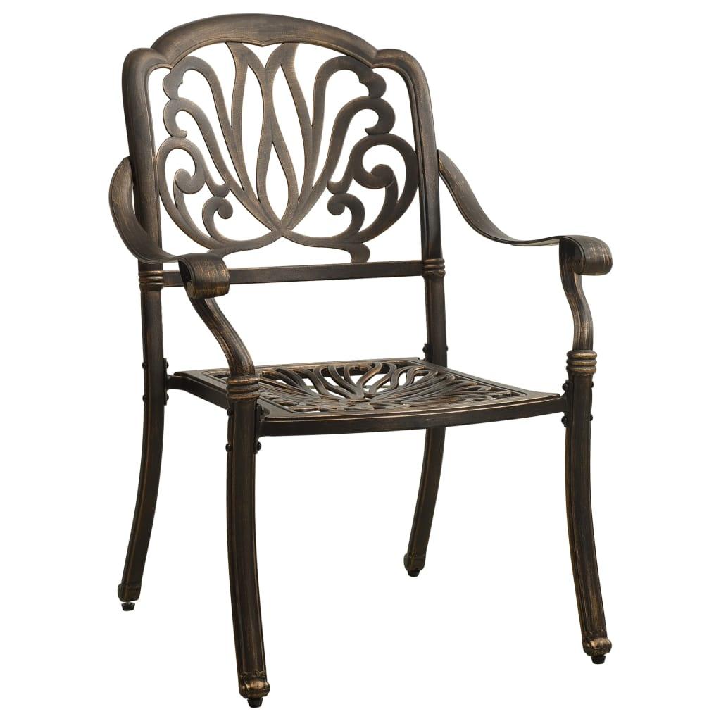 Patio Chairs 2 pcs Cast Aluminum Bronze at Set Shop and Smile