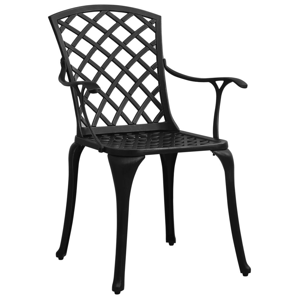 3 Piece Bistro Set Cast Aluminum Black at Set Shop and Smile