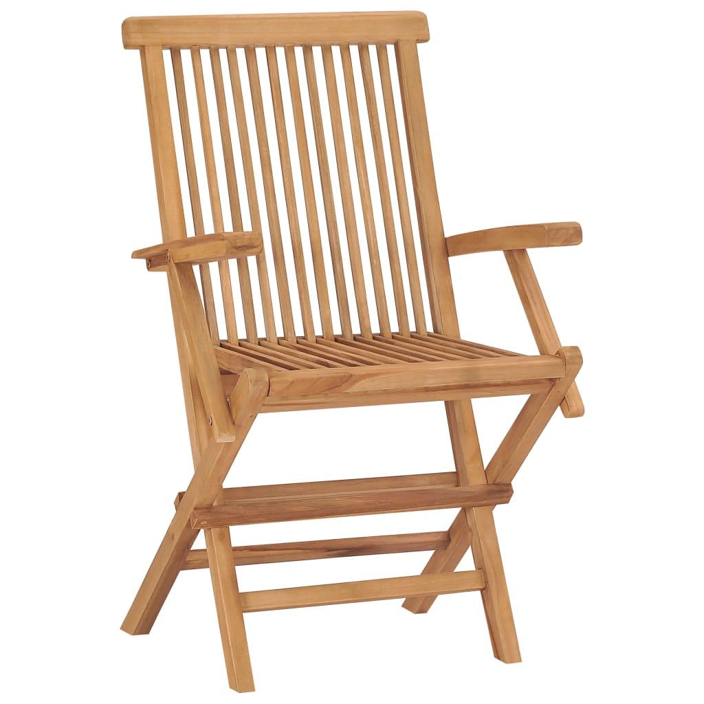 Folding Patio Chairs 3 pcs Solid Teak Wood at Set Shop and Smile