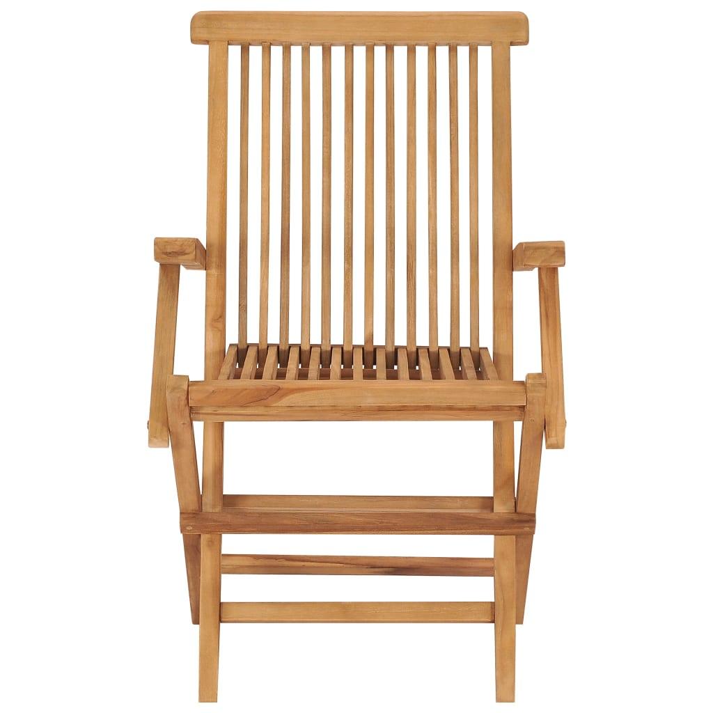 Folding Patio Chairs 3 pcs Solid Teak Wood at Set Shop and Smile
