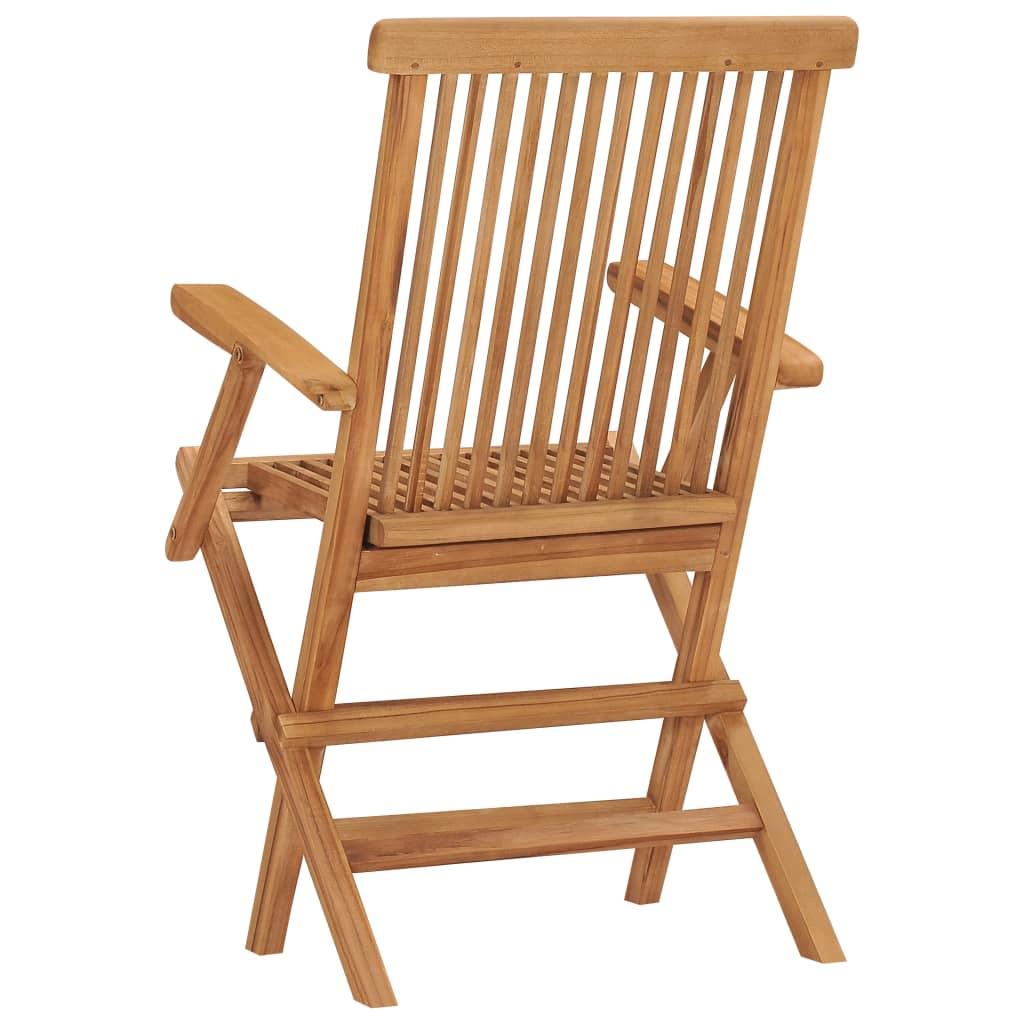 Folding Patio Chairs 3 pcs Solid Teak Wood at Set Shop and Smile