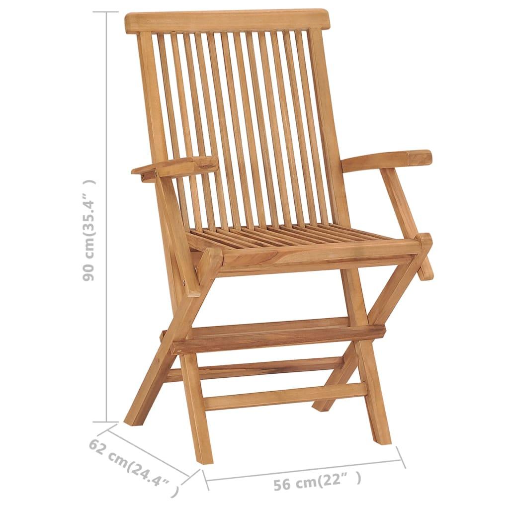 Folding Patio Chairs 3 pcs Solid Teak Wood at Set Shop and Smile
