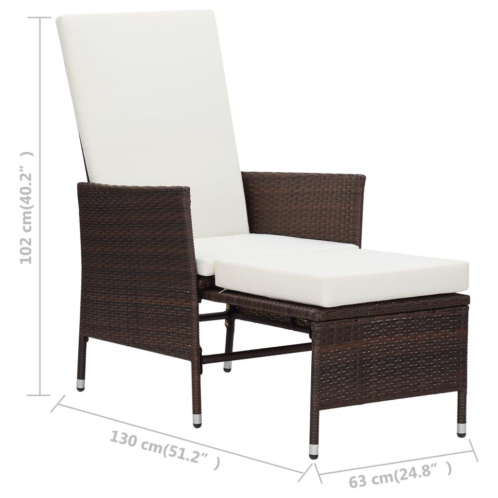 3 Piece Patio Lounge Set with Cushions Poly Rattan Brown at Set Shop and Smile