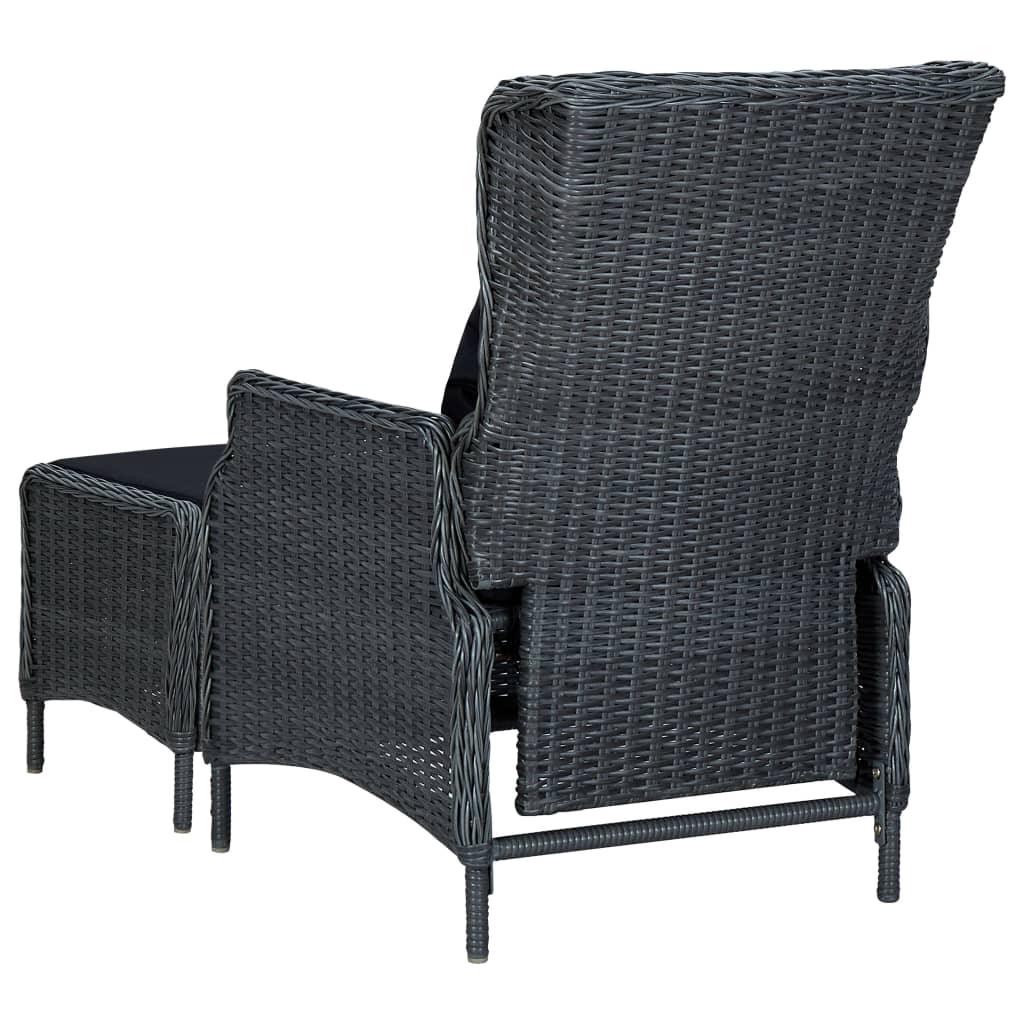 9 Piece Patio Dining Set with Cushions Poly Rattan Dark Gray at Set Shop and Smile