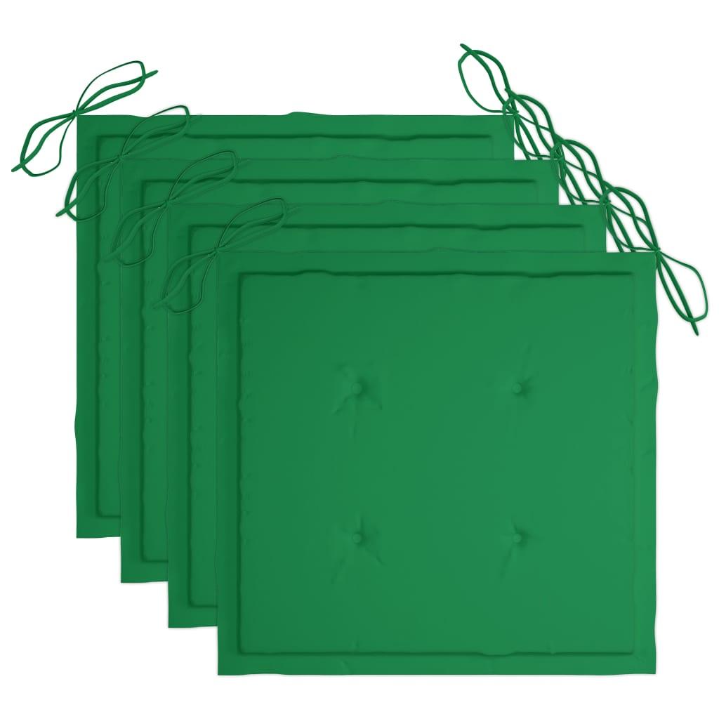 Patio Chairs with Cushions 4 pcs Gray Solid Acacia Wood at Set Shop and Smile