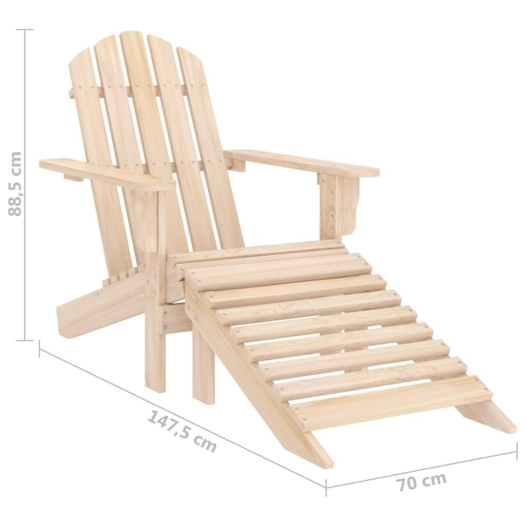 Patio Adirondack Chair with Ottoman Solid Fir Wood at Set Shop and Smile