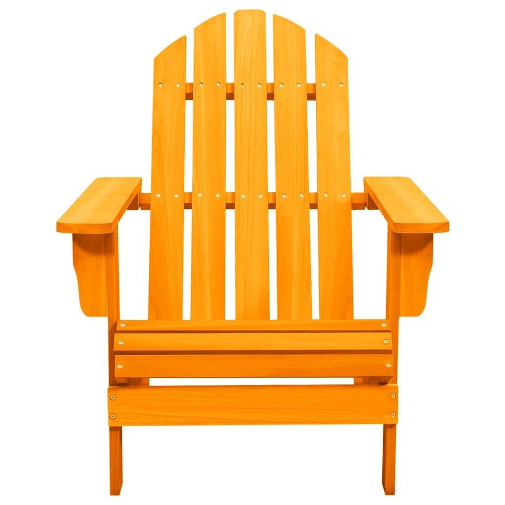 Patio Adirondack Chair Solid Fir Wood Orange at Set Shop and Smile