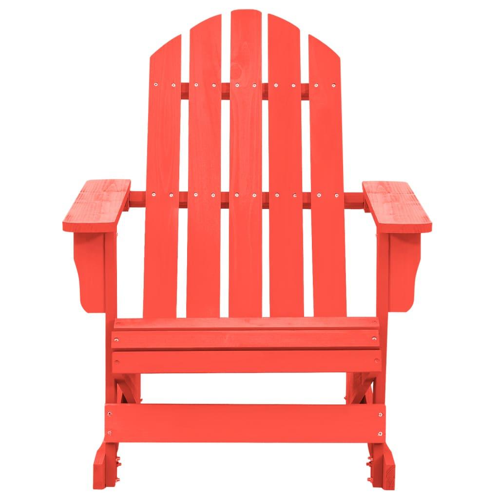 Patio Rocking Adirondack Chair Solid Fir Wood Red at Set Shop and Smile