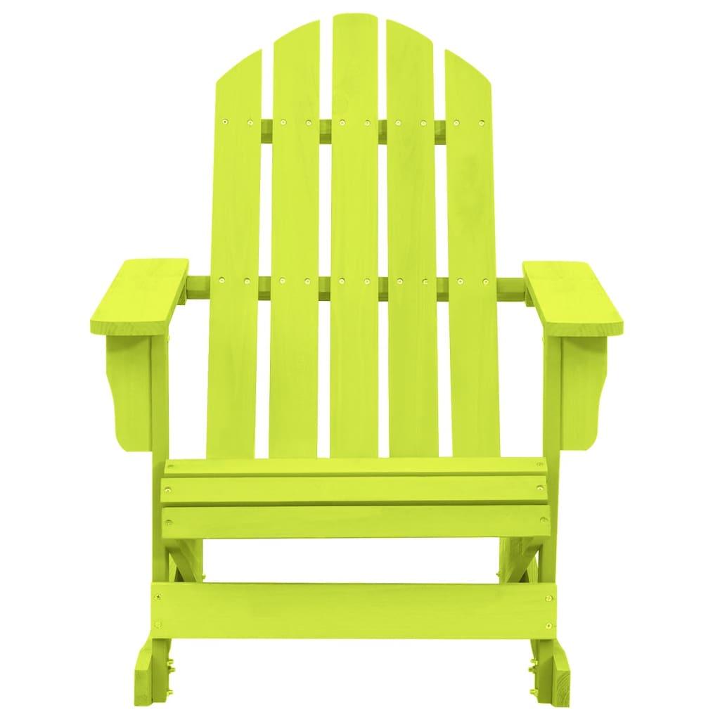 Patio Adirondack Rocking Chair Solid Fir Wood Green at Set Shop and Smile