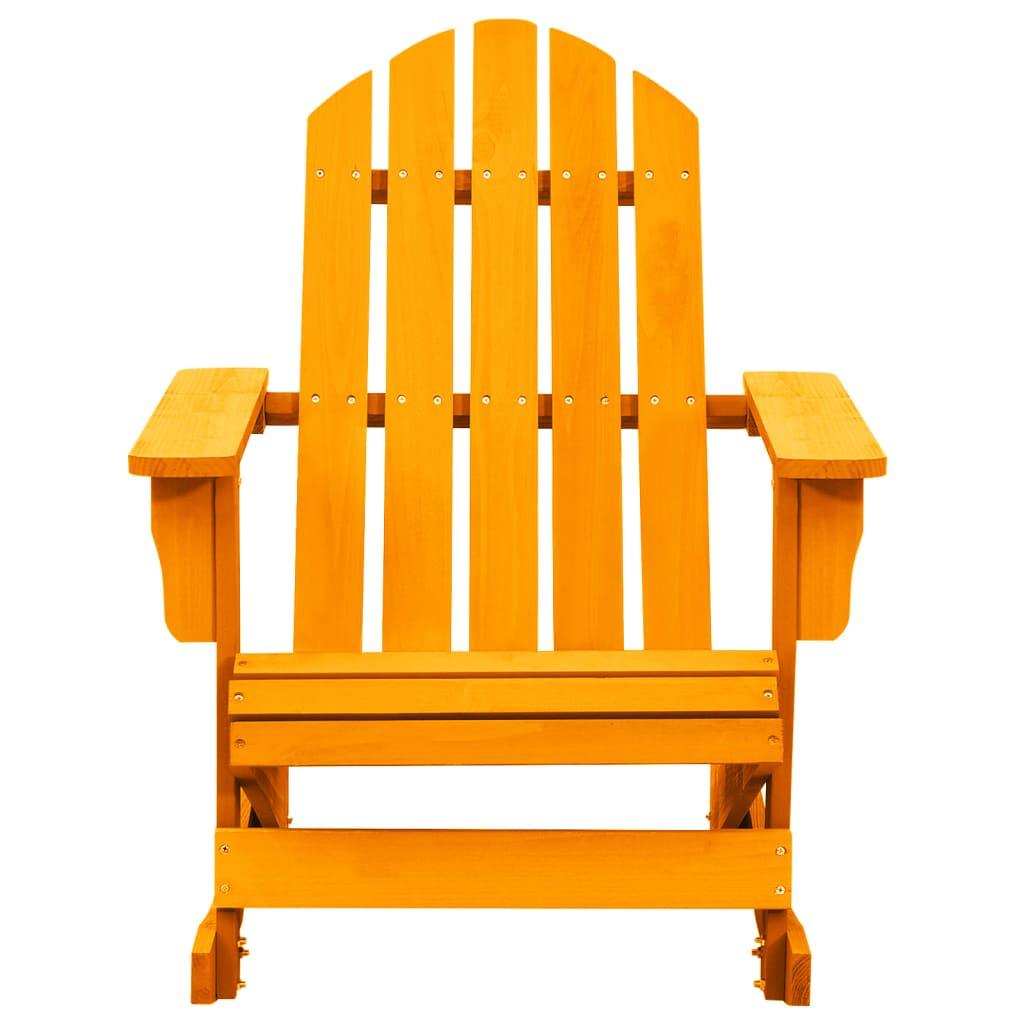 Patio Adirondack Rocking Chair Solid Fir Wood Orange at Set Shop and Smile