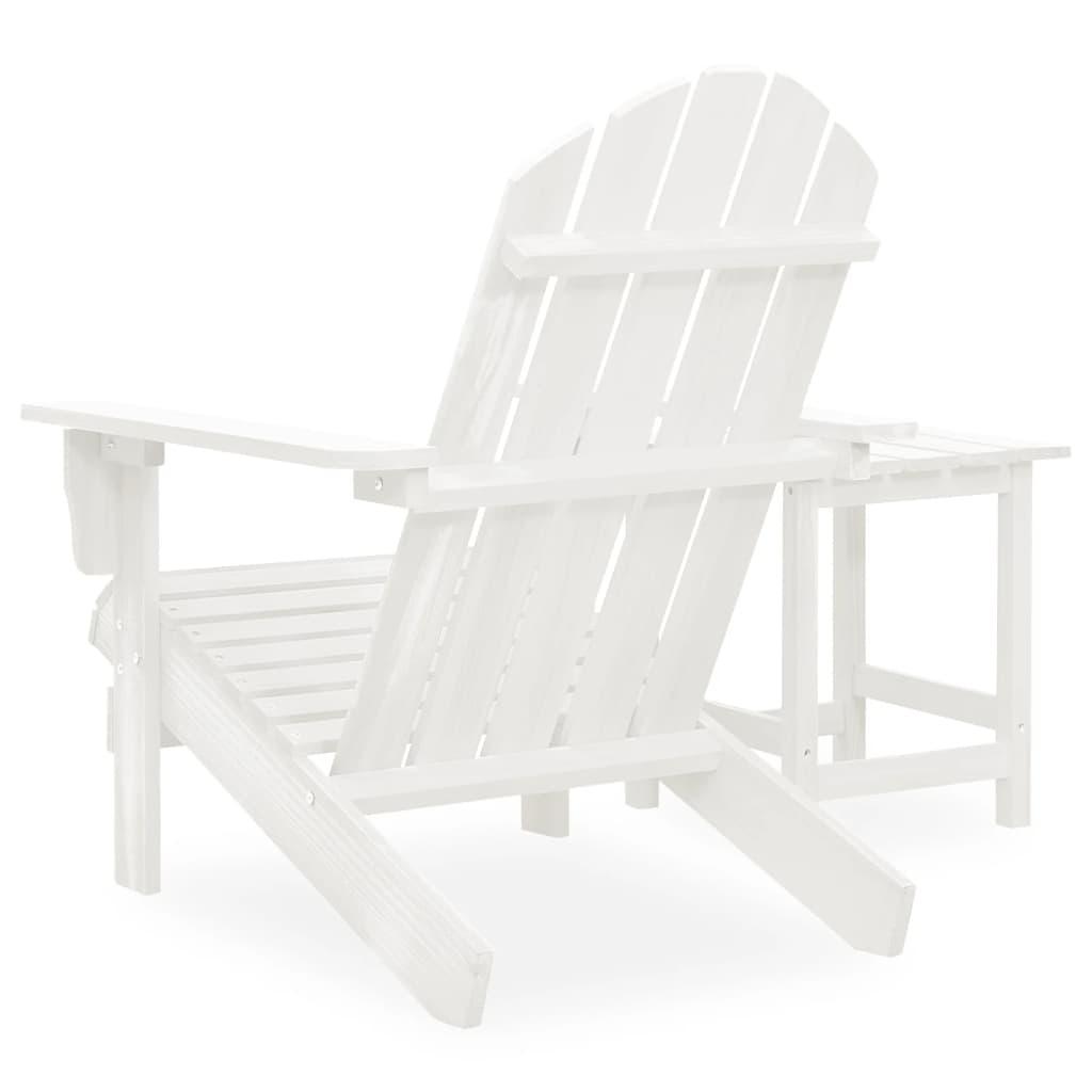 Patio Adirondack Chair with Table Solid Fir Wood White at Set Shop and Smile