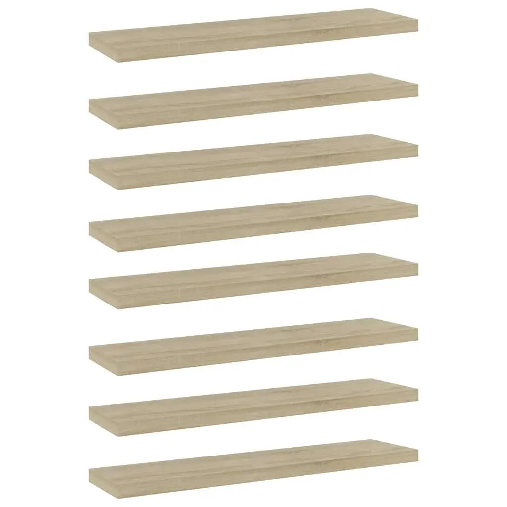 Bookshelf Boards 8 pcs Sonoma Oak 15.7"x3.9"x0.6" Engineered Wood at Set Shop and Smile