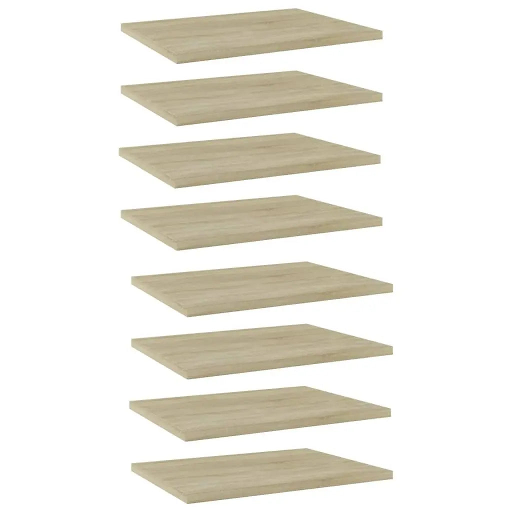 Bookshelf Boards 8 pcs Sonoma Oak 15.7"x11.8"x0.6" Engineered Wood at Set Shop and Smile