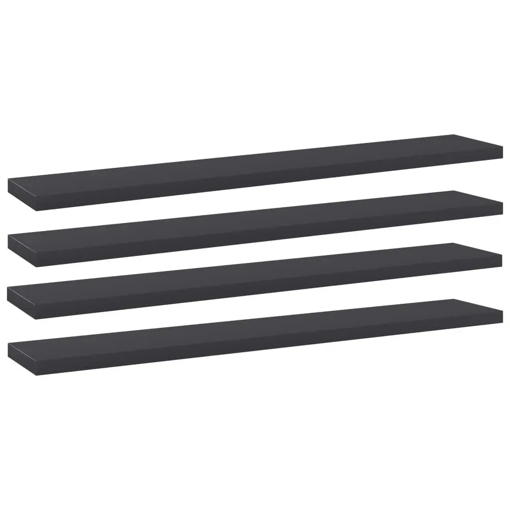Bookshelf Boards 4 pcs Gray 23.6"x3.9"x0.6" Engineered Wood at Set Shop and Smile