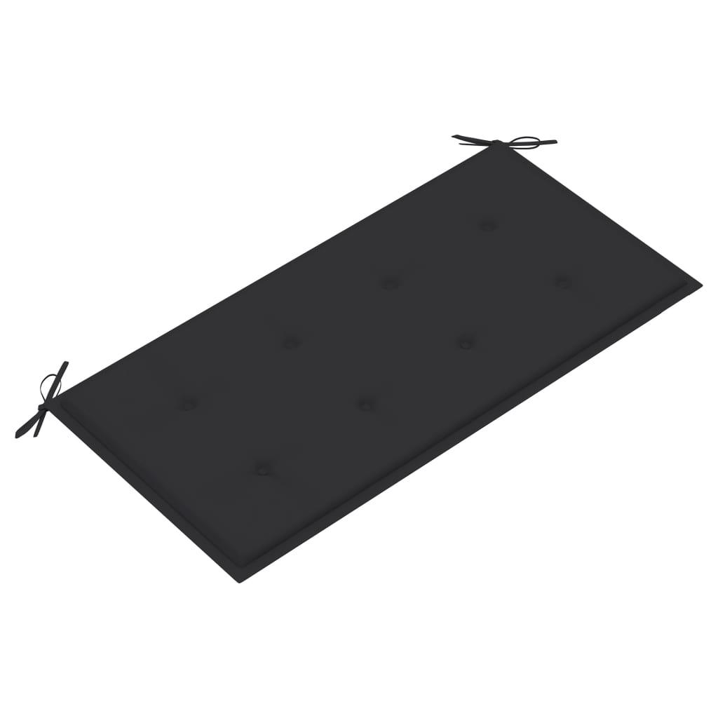 Patio Bench with Anthracite Cushion 44.1" Solid Teak Wood at Set Shop and Smile