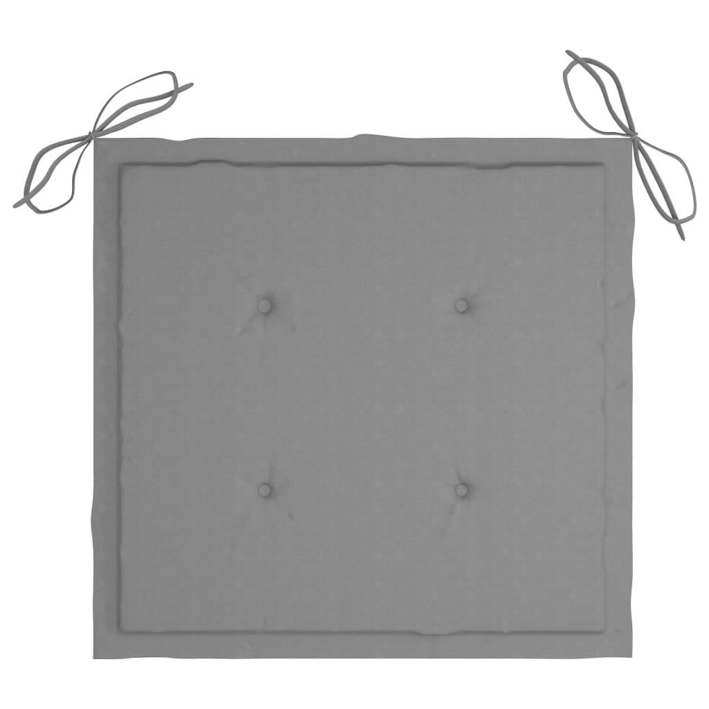 Rocking Chair with Gray Cushion Solid Teak Wood at Set Shop and Smile