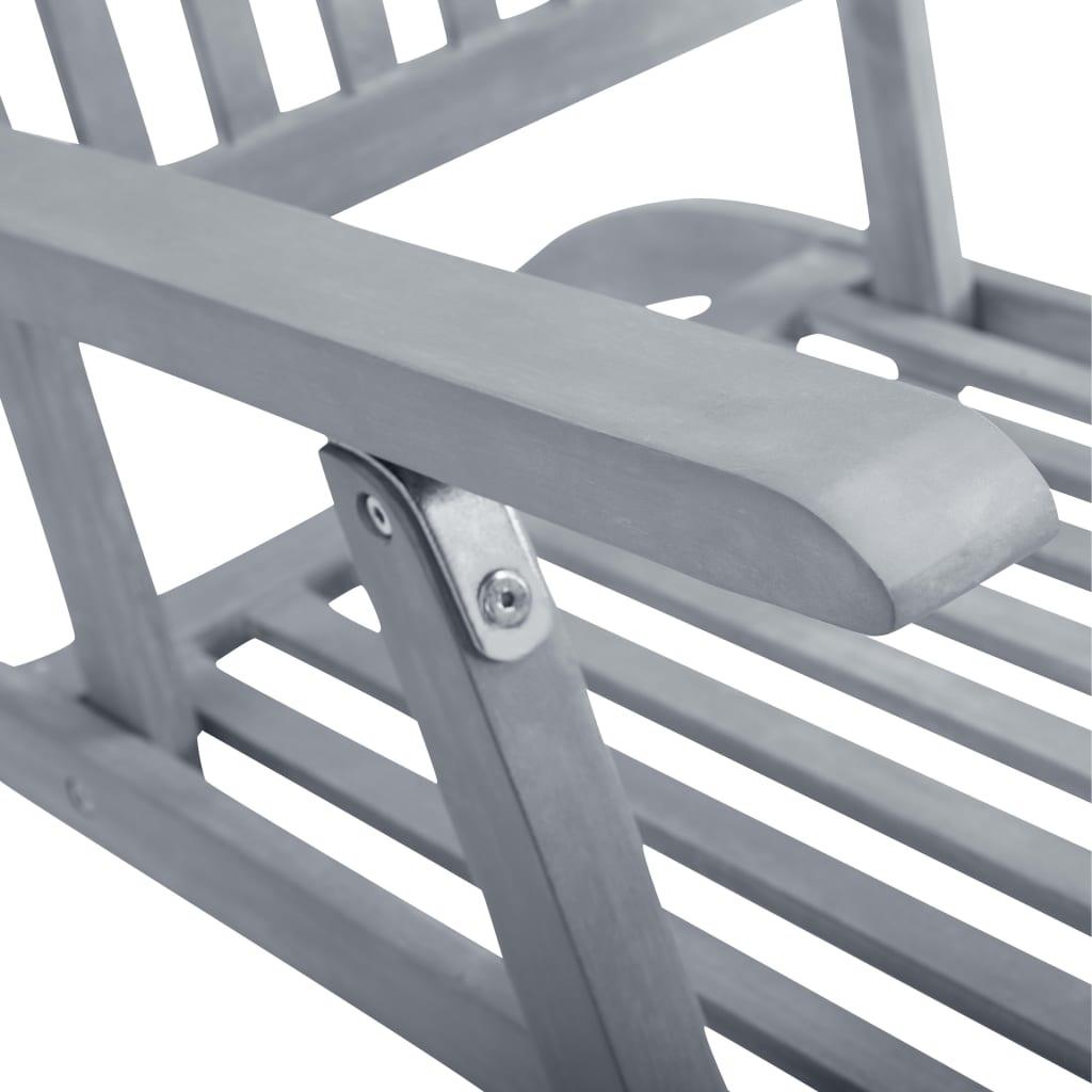 Patio Deck Chair with Footrest and Cushion Solid Acacia Wood at Set Shop and Smile