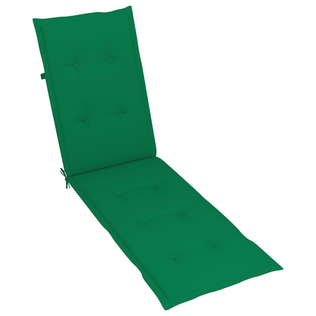 Patio Deck Chair with Footrest and Cushion Solid Acacia Wood at Set Shop and Smile