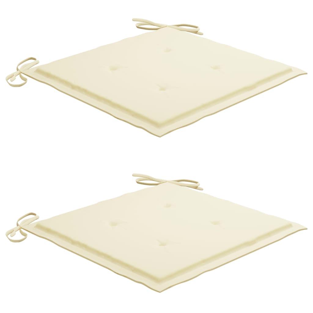 Patio Dining Chairs 2 pcs with Cushions Solid Acacia Wood at Set Shop and Smile