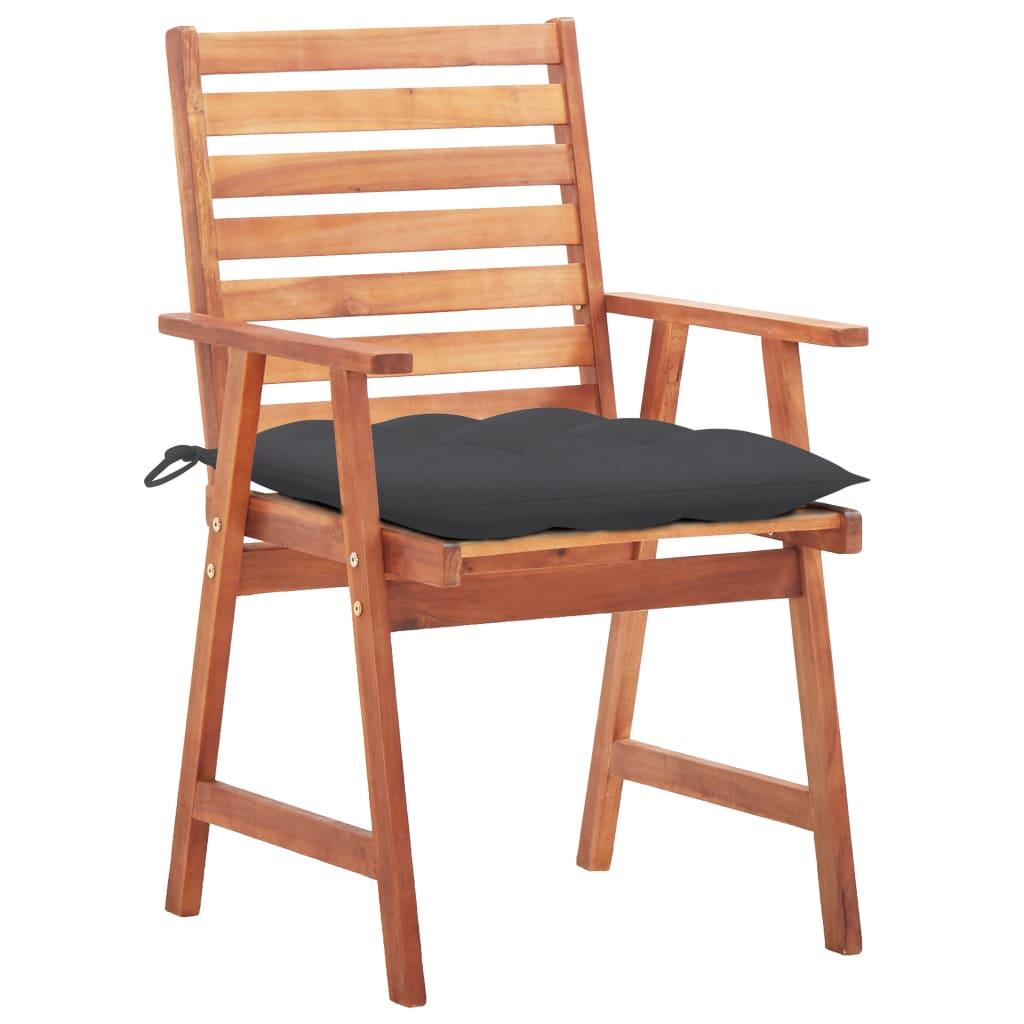 Patio Dining Chairs 2 pcs with Cushions Solid Acacia Wood at Set Shop and Smile