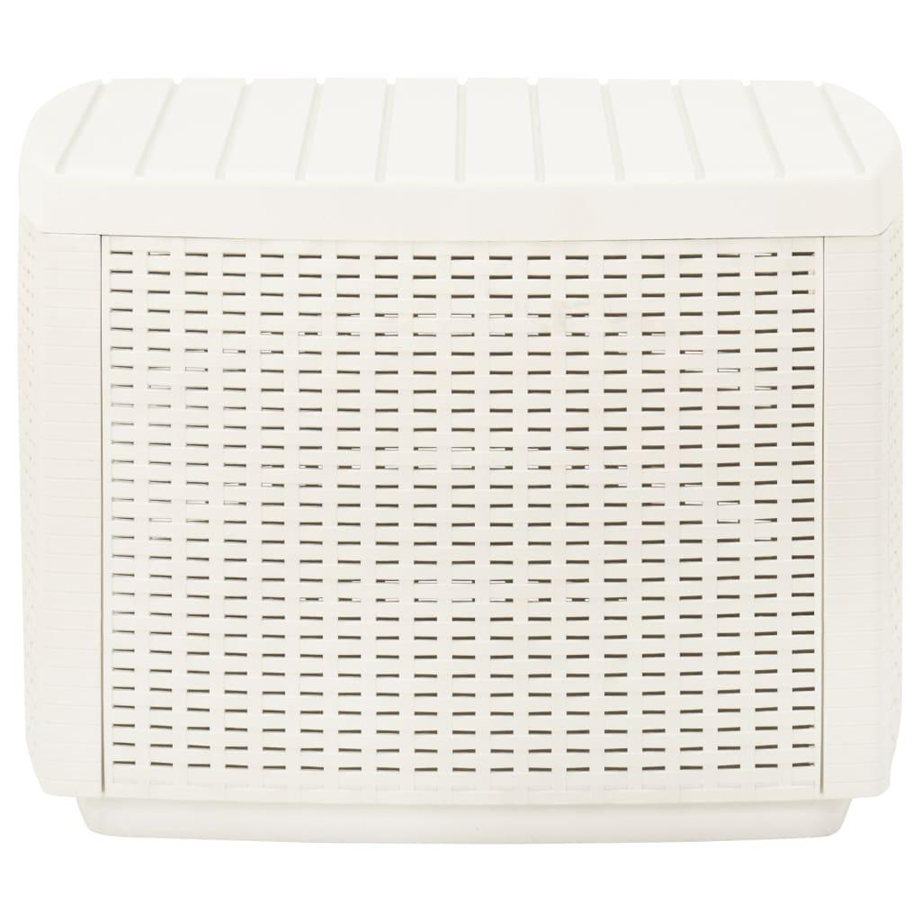 Patio Table White 20.9"x20.9"x15.7" Plastic at Set Shop and Smile