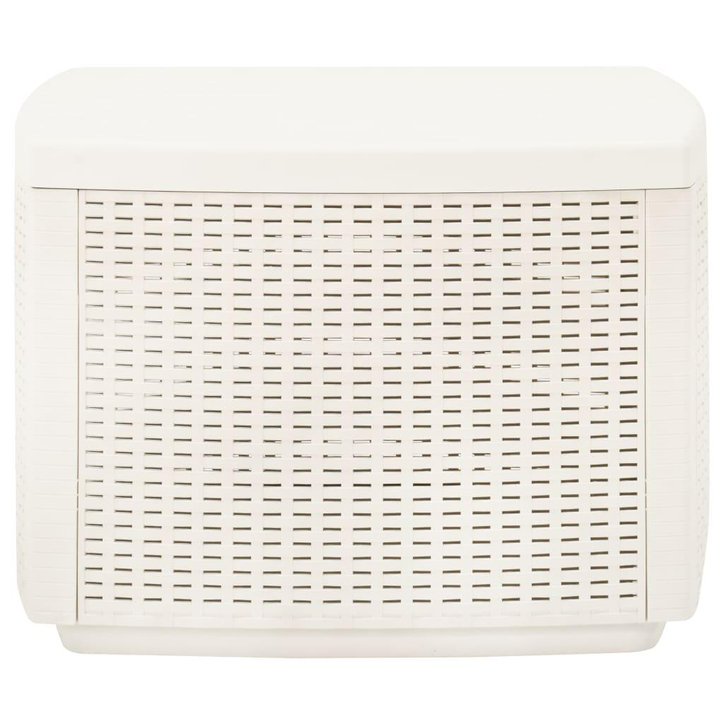 Patio Table White 20.9"x20.9"x15.7" Plastic at Set Shop and Smile