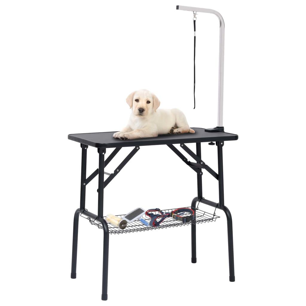 Adjustable Dog Grooming Table with 1 Loop and Basket at Set Shop and Smile