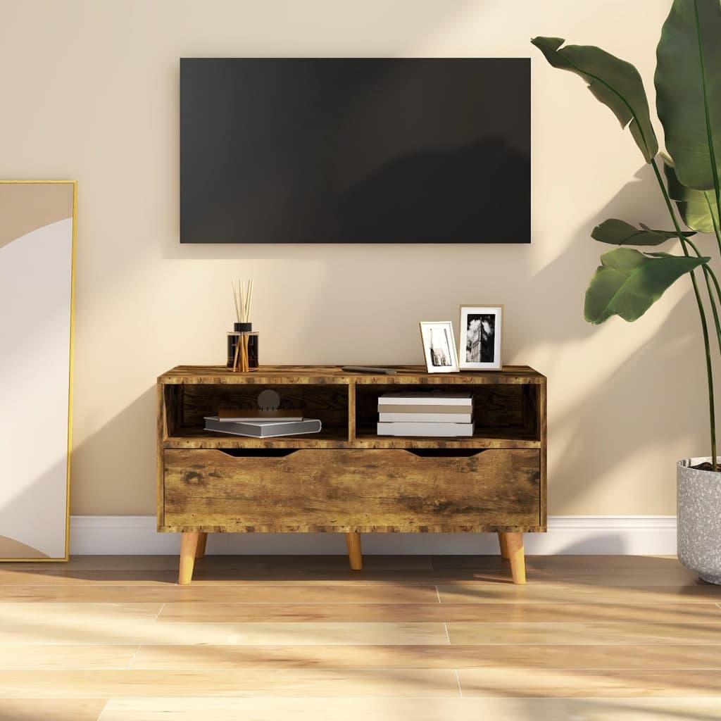 TV Cabinet Smoked Oak 35.4"x15.7"x19.1" Engineered Wood at Set Shop and Smile