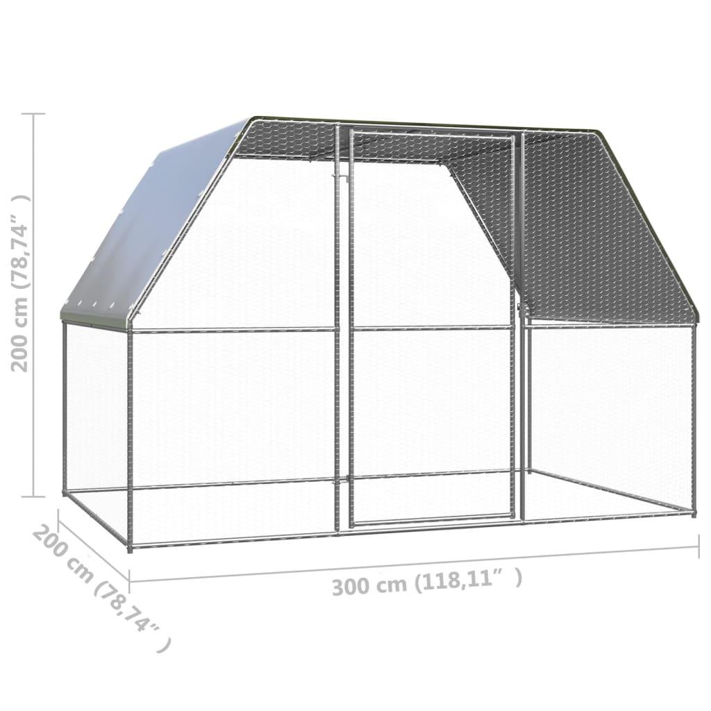 Outdoor Chicken Cage 9.8'x6.6'x6.6' Galvanized Steel at Set Shop and Smile