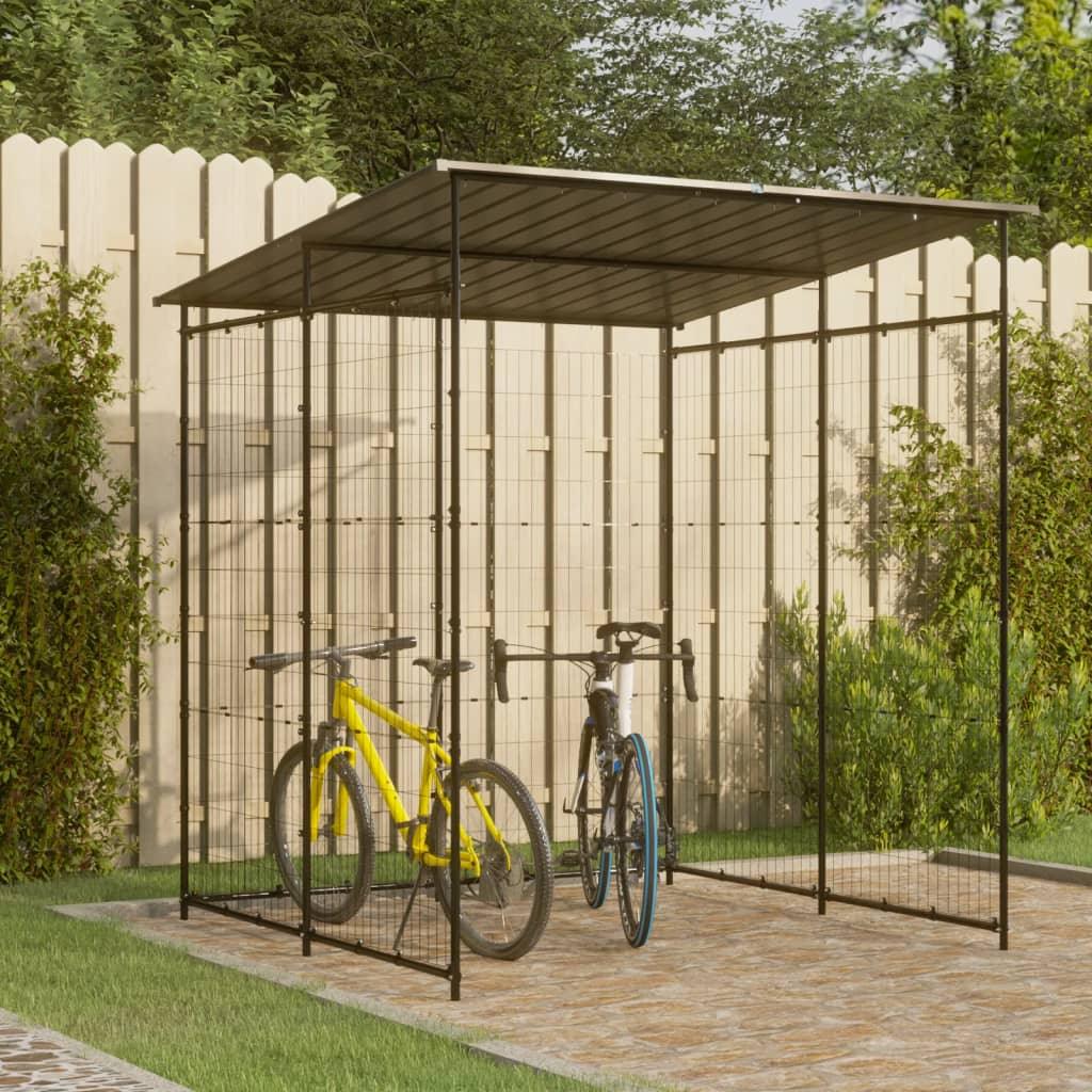 Bicycle Shed 74.8"x74.8"x87.4" Steel Black at Set Shop and Smile