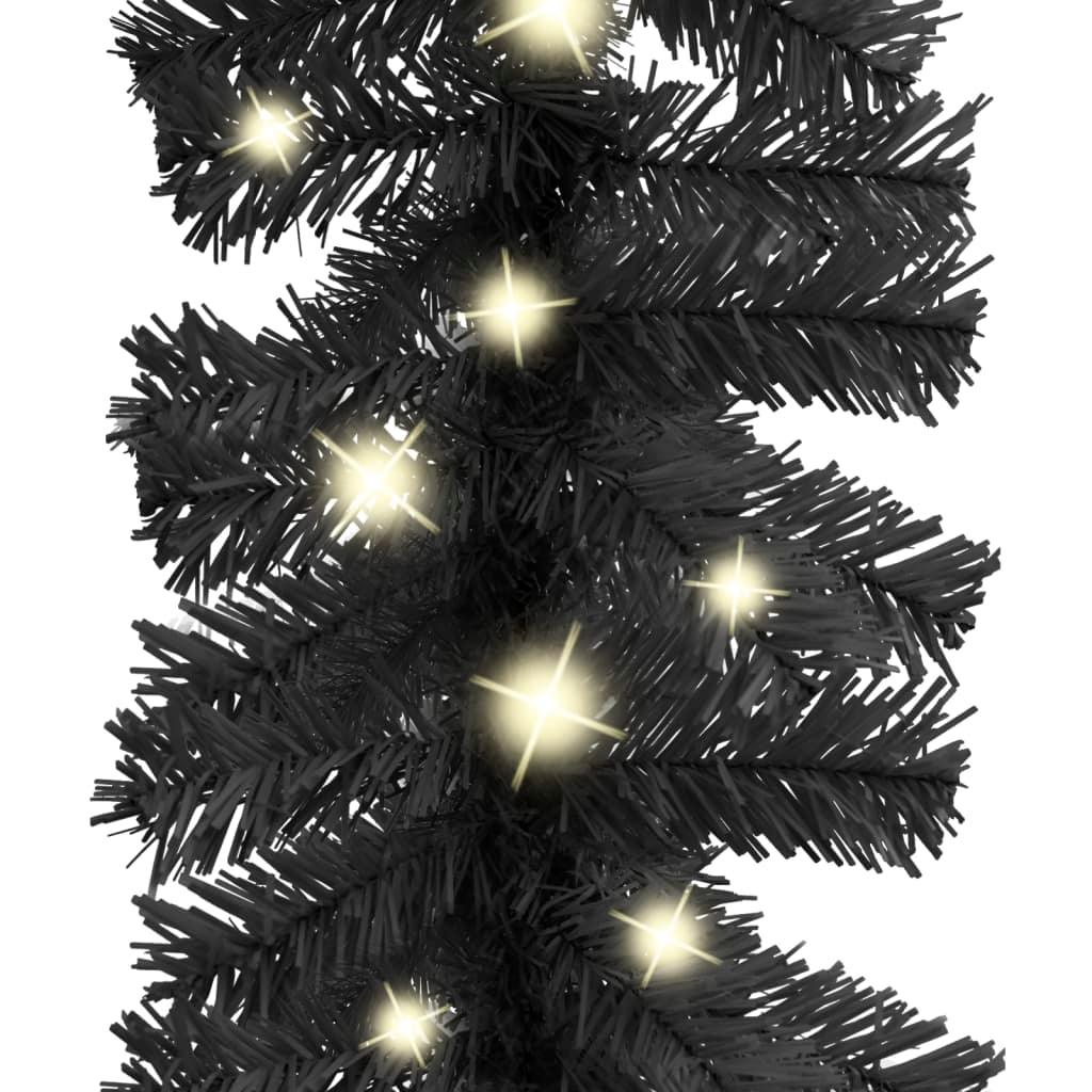 Christmas Garland with LED Lights 66 ft Black at Set Shop and Smile