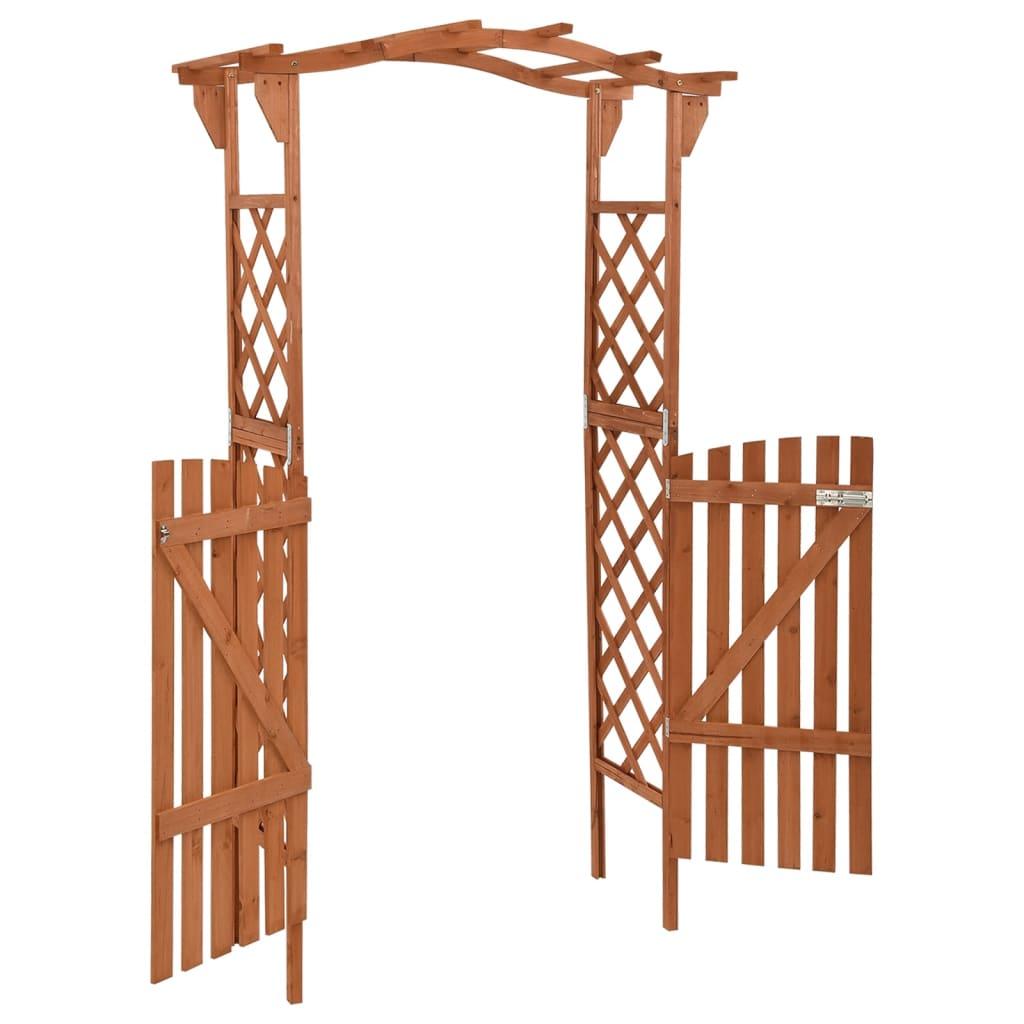 Pergola with Gate 45.7"x15.7"x80.3" Solid Firwood at Set Shop and Smile