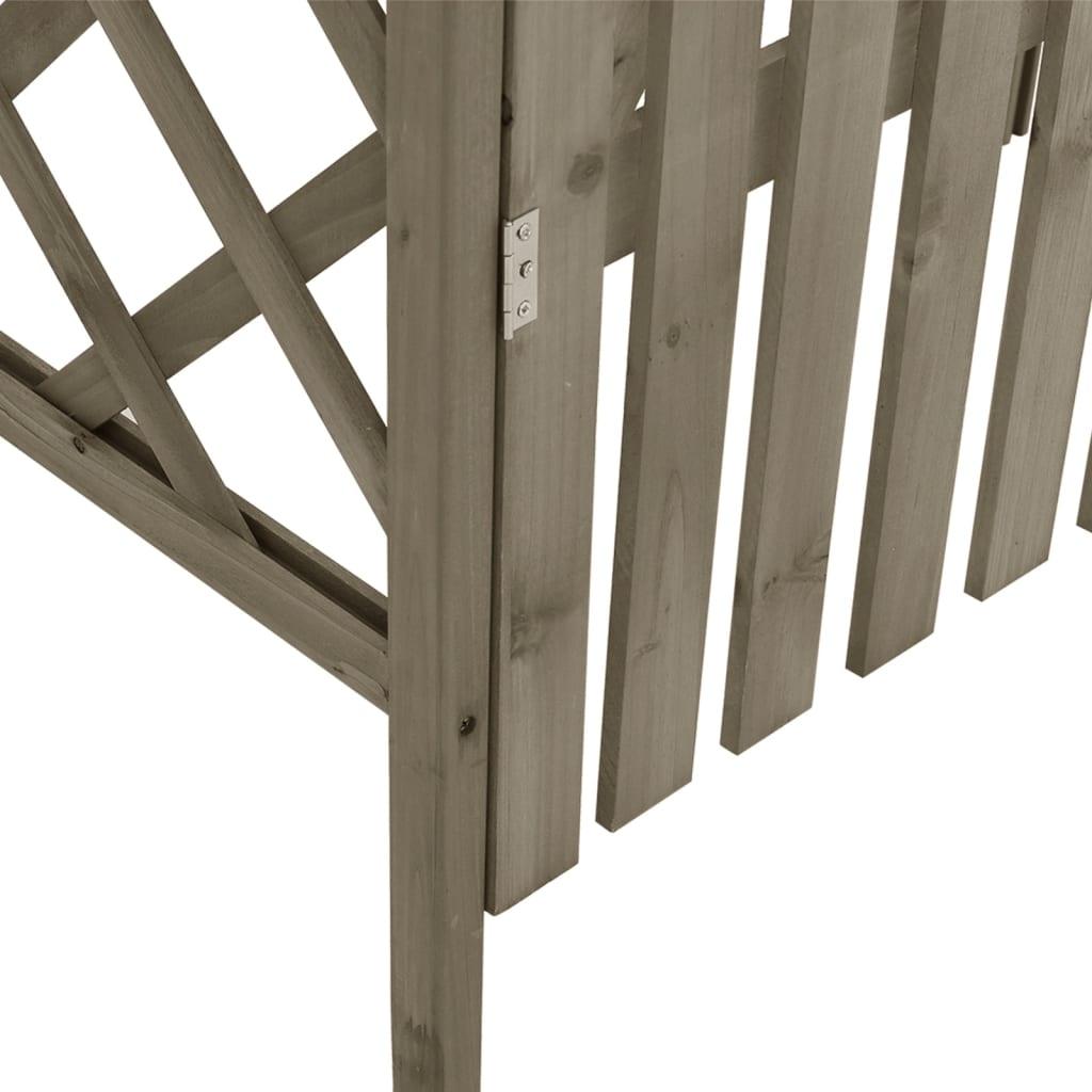 Pergola with Gate 45.7"x15.7"x80.3" Gray Solid Firwood at Set Shop and Smile