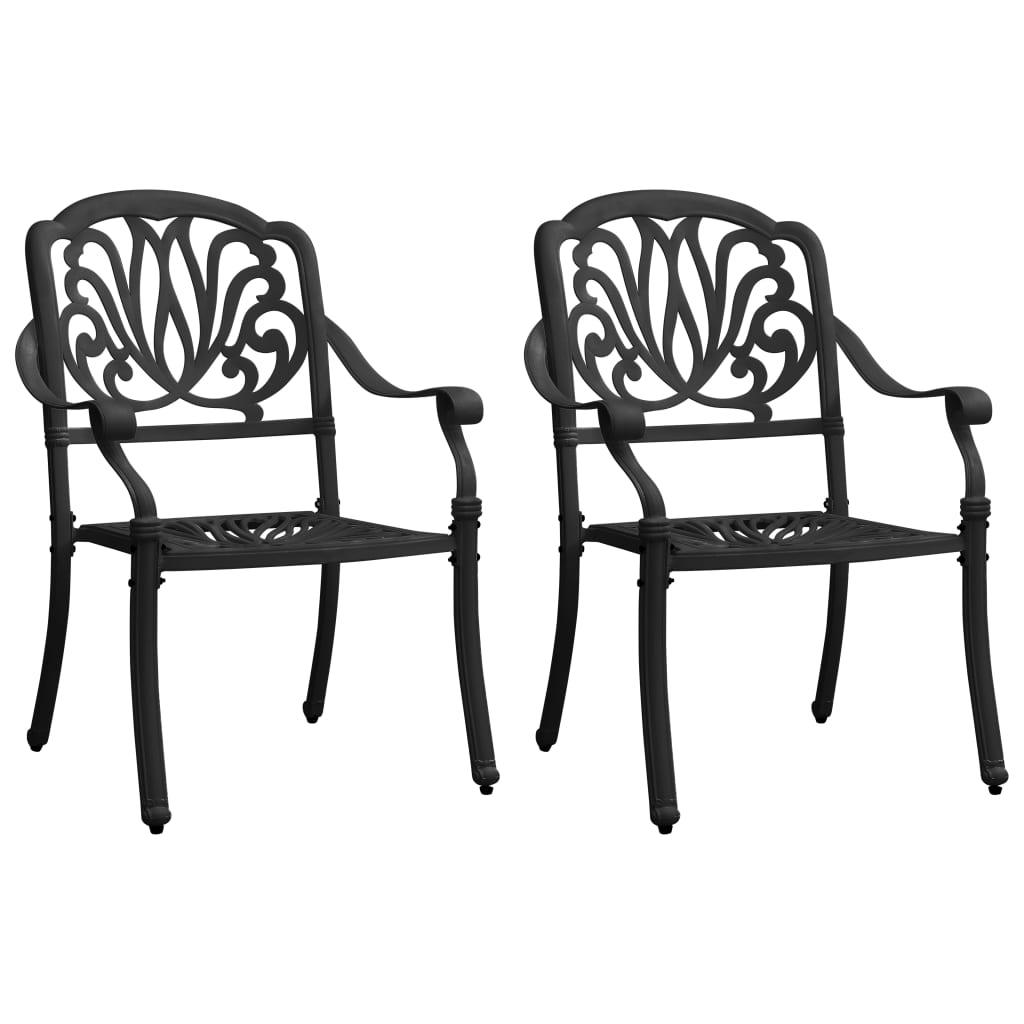 3 Piece Bistro Set Cast Aluminum Black at Set Shop and Smile