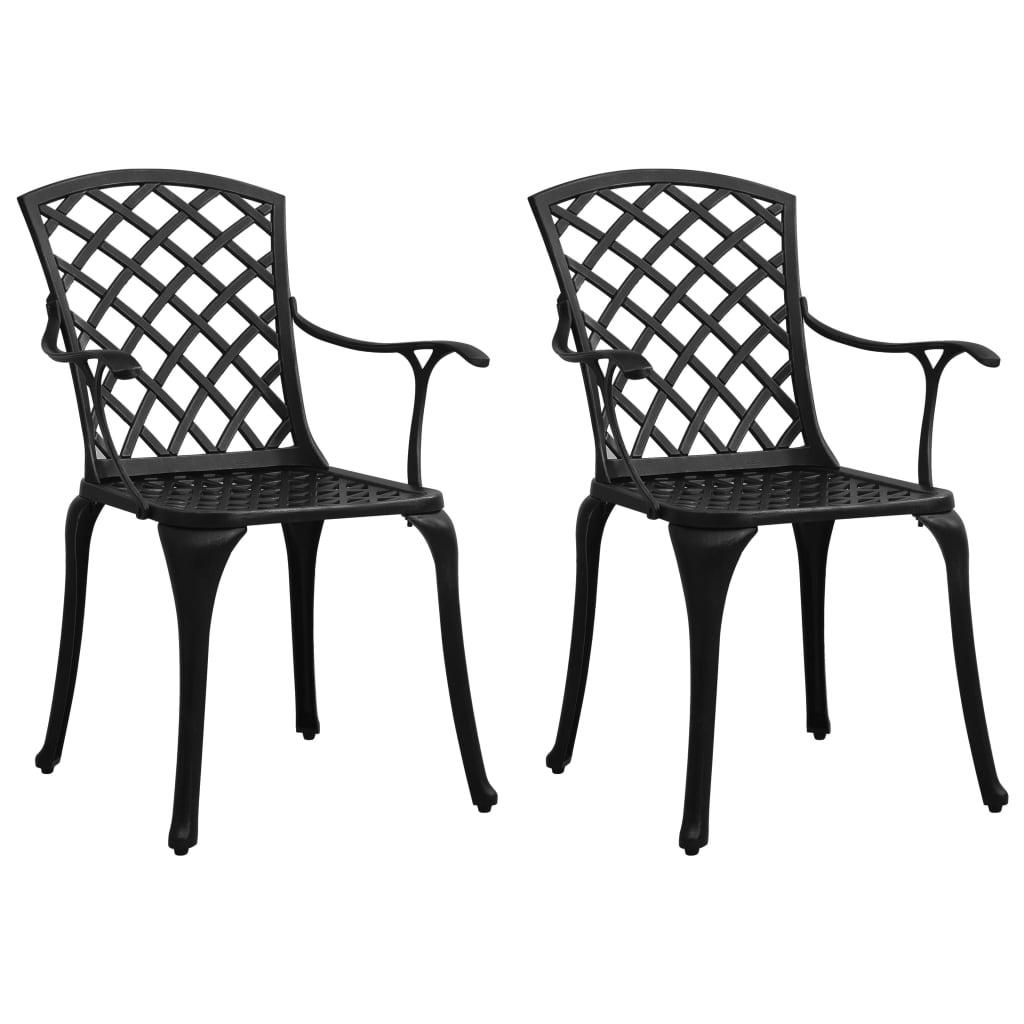 3 Piece Bistro Set Cast Aluminum Black at Set Shop and Smile