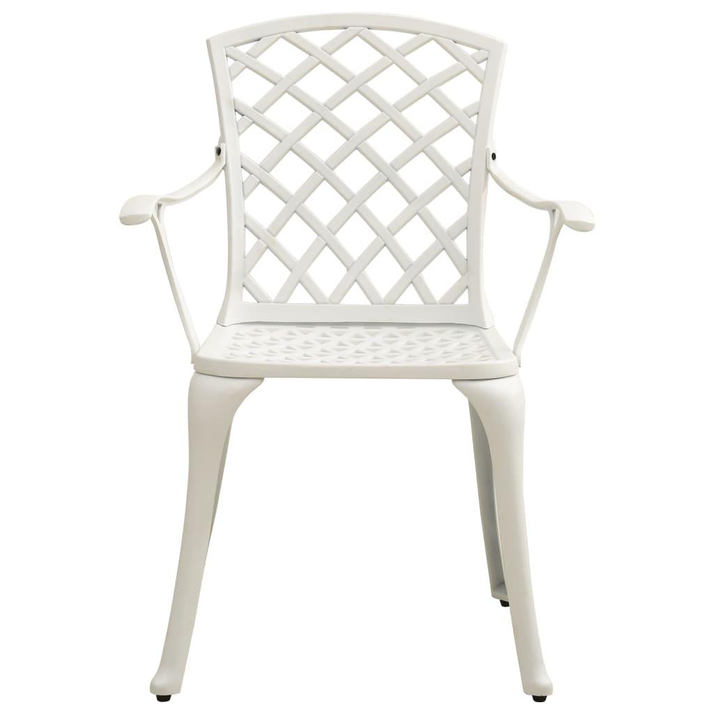 3 Piece Bistro Set Cast Aluminum White at Set Shop and Smile