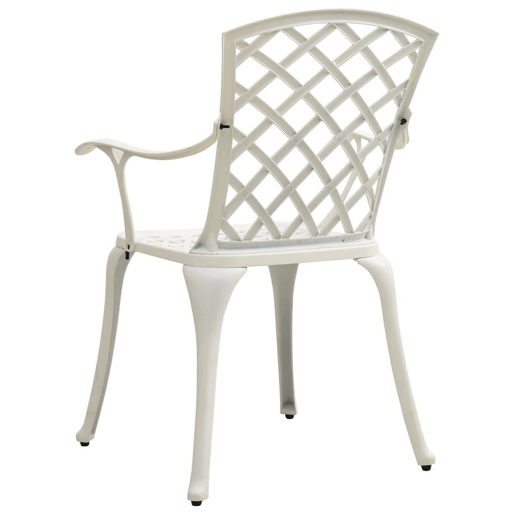 3 Piece Bistro Set Cast Aluminum White at Set Shop and Smile