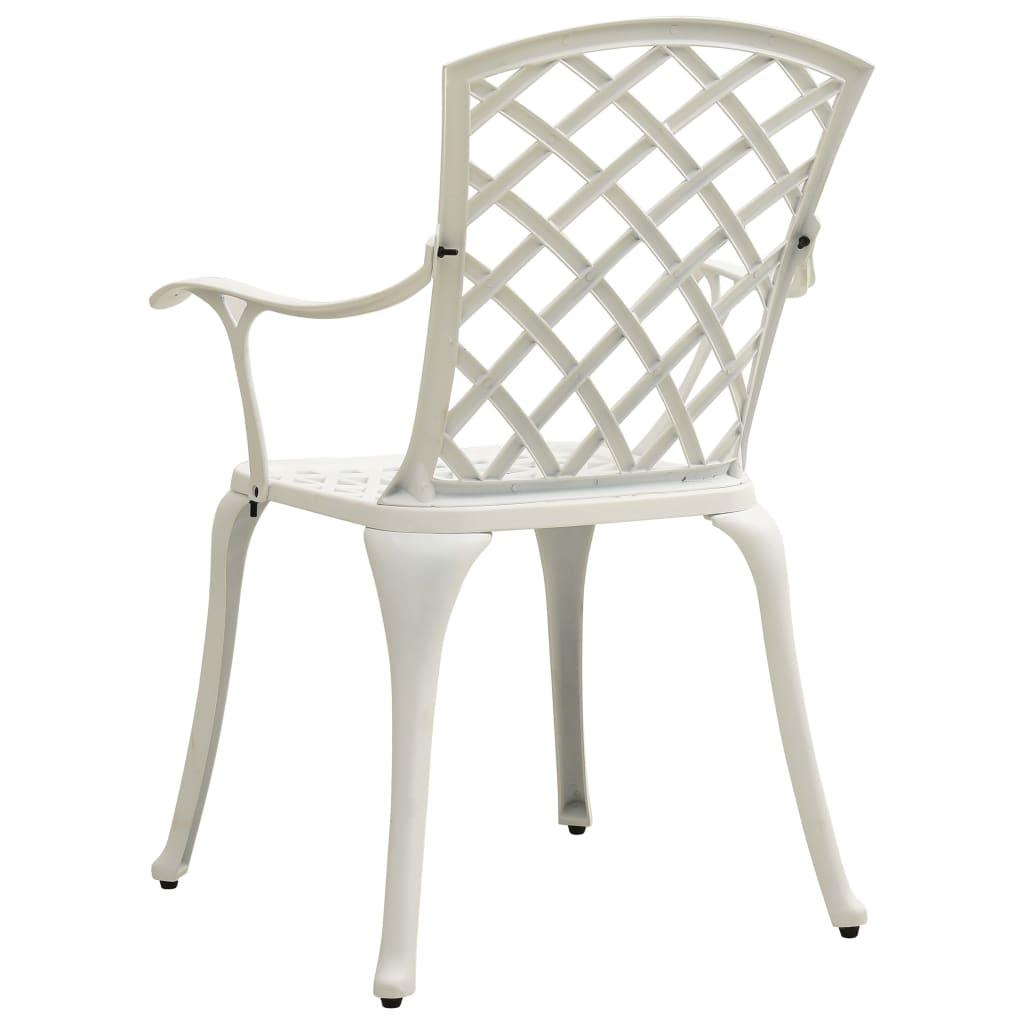 5 Piece Bistro Set Cast Aluminum White at Set Shop and Smile