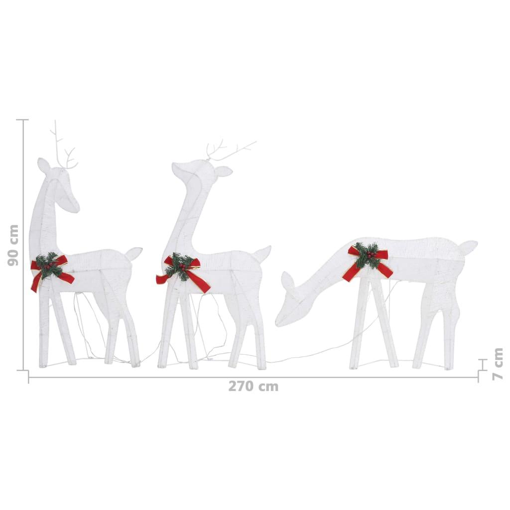 Christmas Reindeer Family 106.3"x2.8"x35.4" White Cold White Mesh at Set Shop and Smile