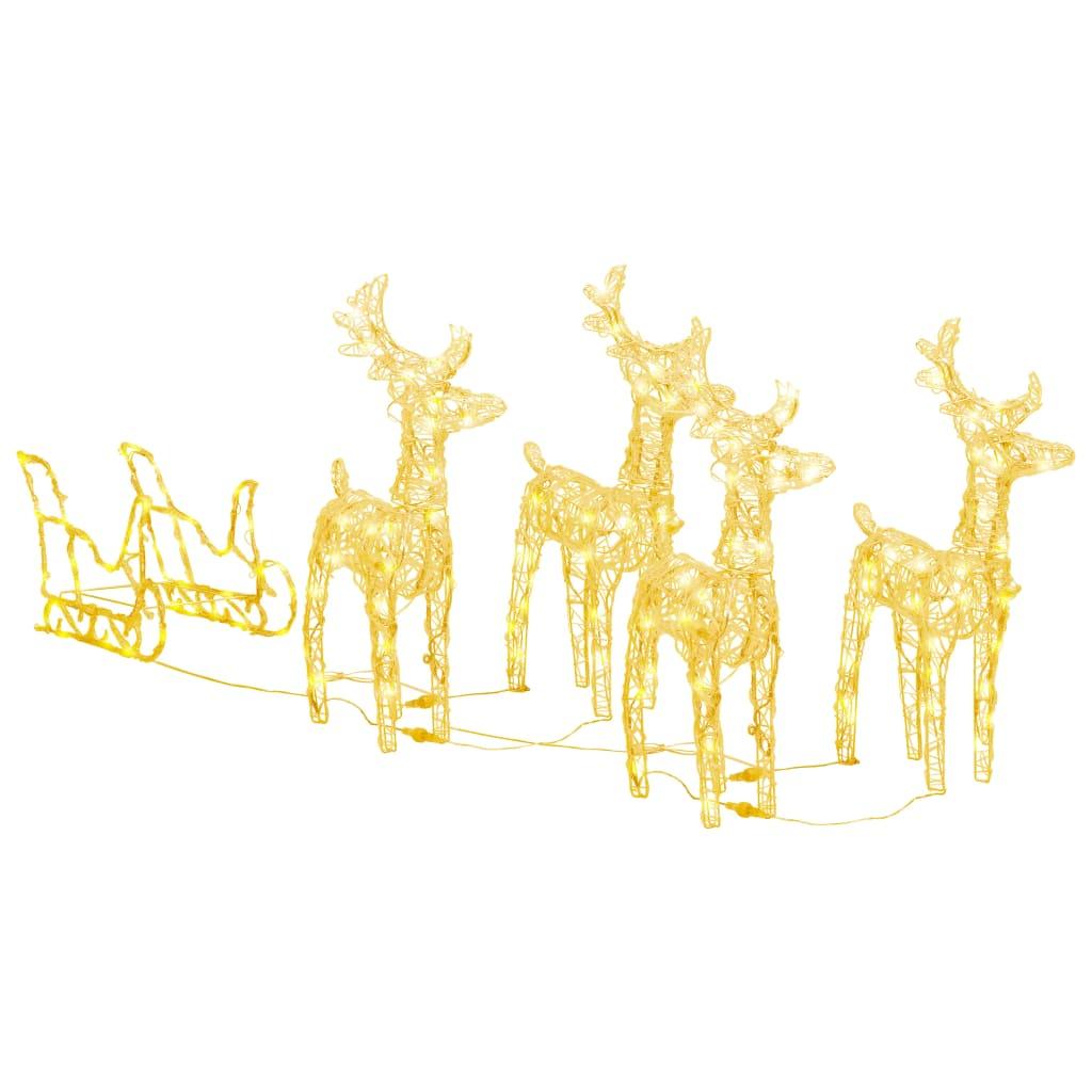 Reindeers & Sleigh Christmas Decoration 110.2"x11"x21.7" Acrylic at Set Shop and Smile
