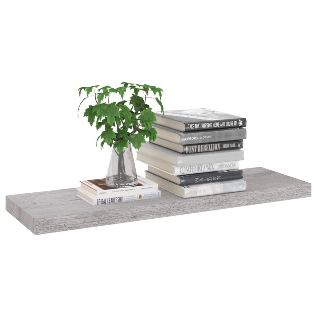 Floating Wall Shelf Concrete Gray 31.5"x9.3"x1.5" MDF at Set Shop and Smile