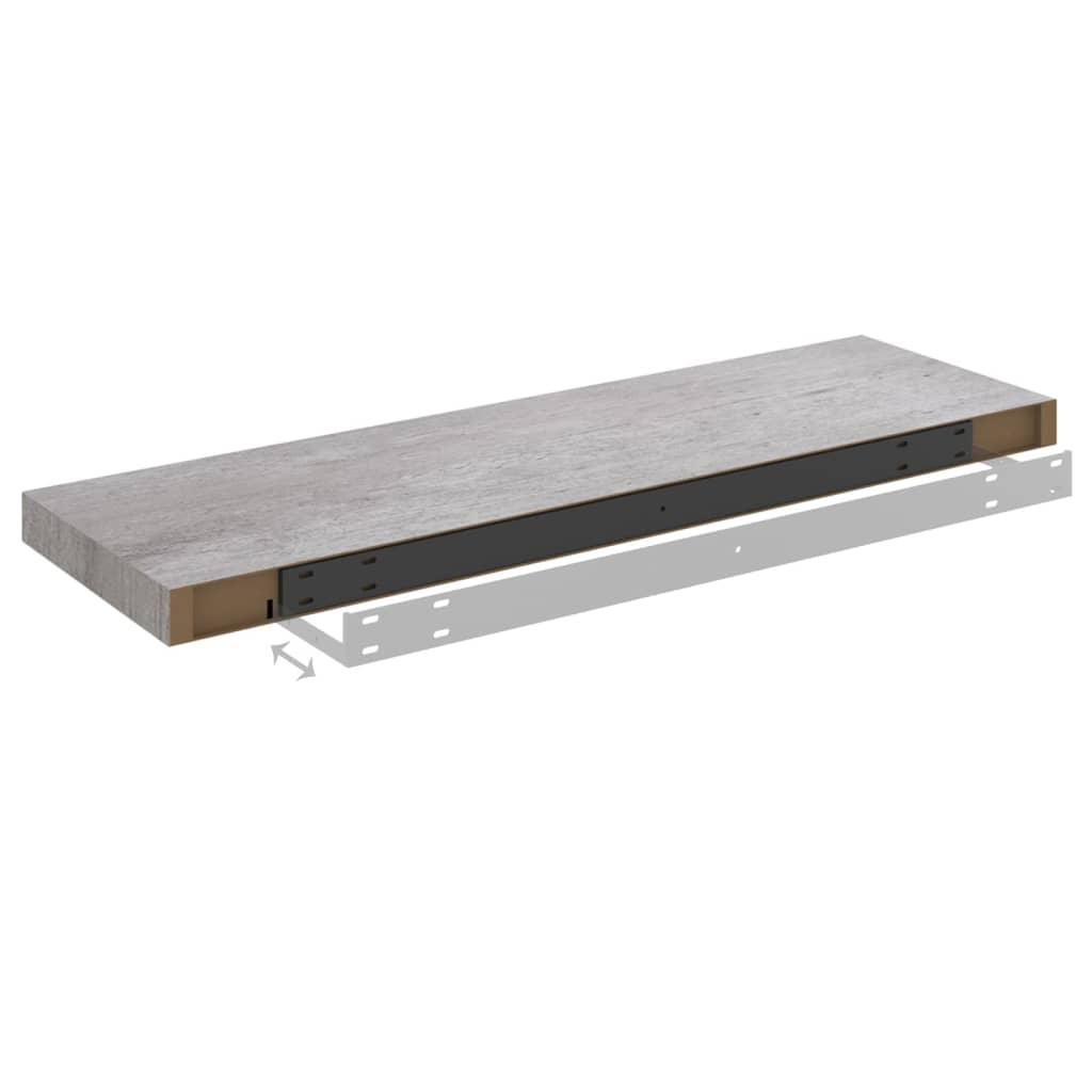 Floating Wall Shelf Concrete Gray 31.5"x9.3"x1.5" MDF at Set Shop and Smile