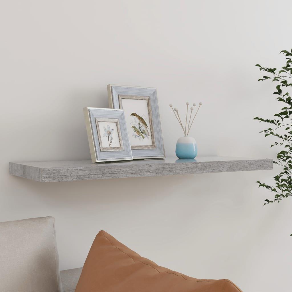 Floating Wall Shelf Concrete Gray 31.5"x9.3"x1.5" MDF at Set Shop and Smile