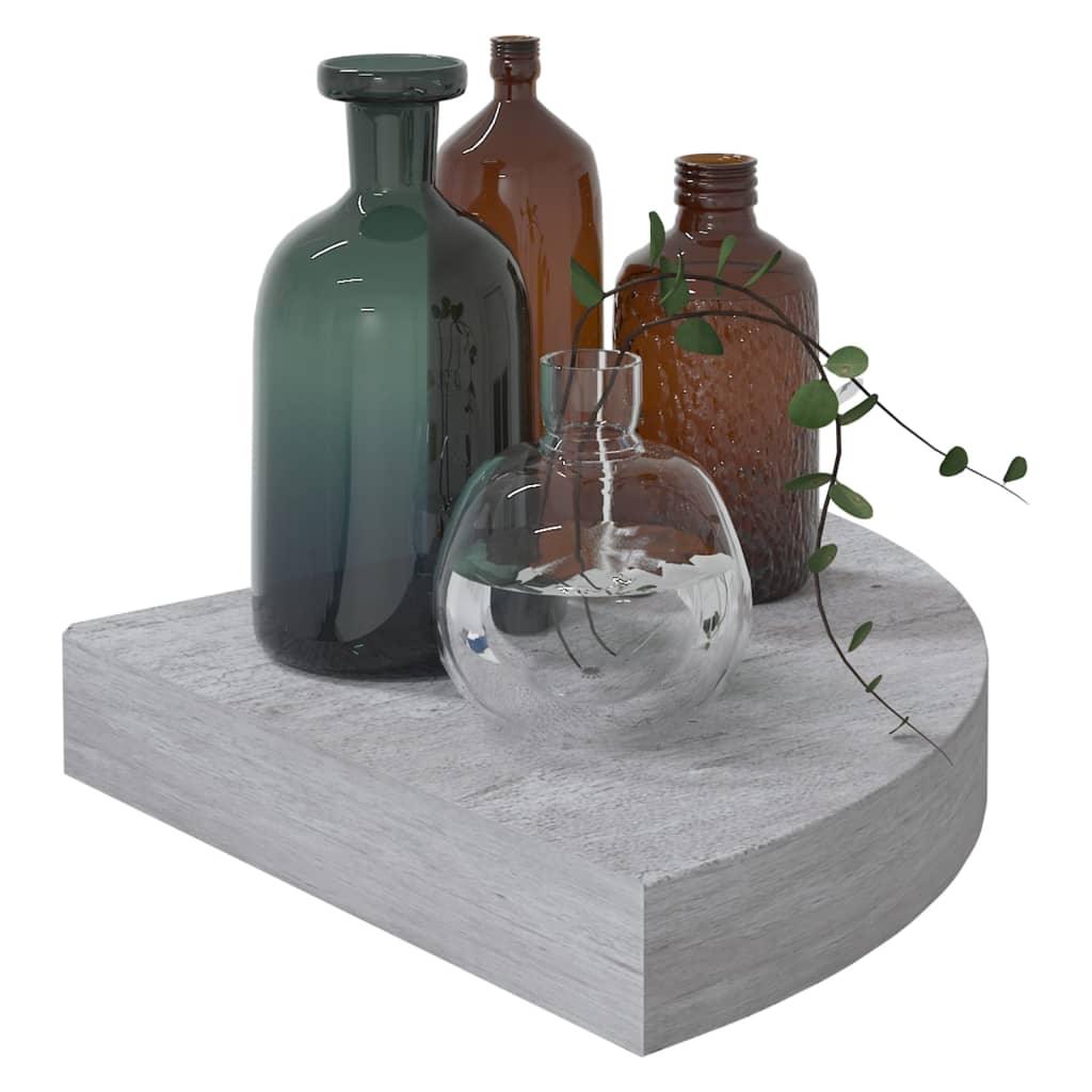 Wall Corner Shelf Concrete Gray 9.8"x9.8"x1.4" MDF at Set Shop and Smile