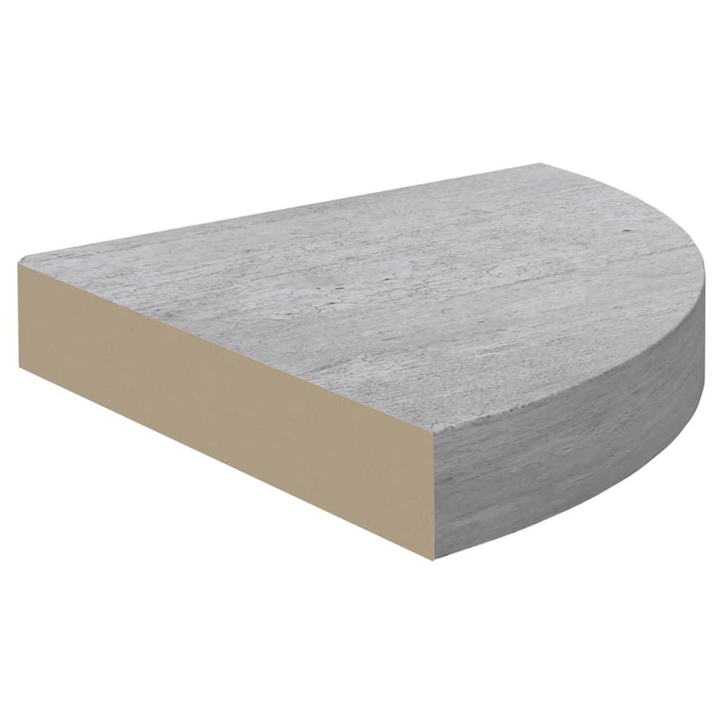 Wall Corner Shelf Concrete Gray 9.8"x9.8"x1.4" MDF at Set Shop and Smile