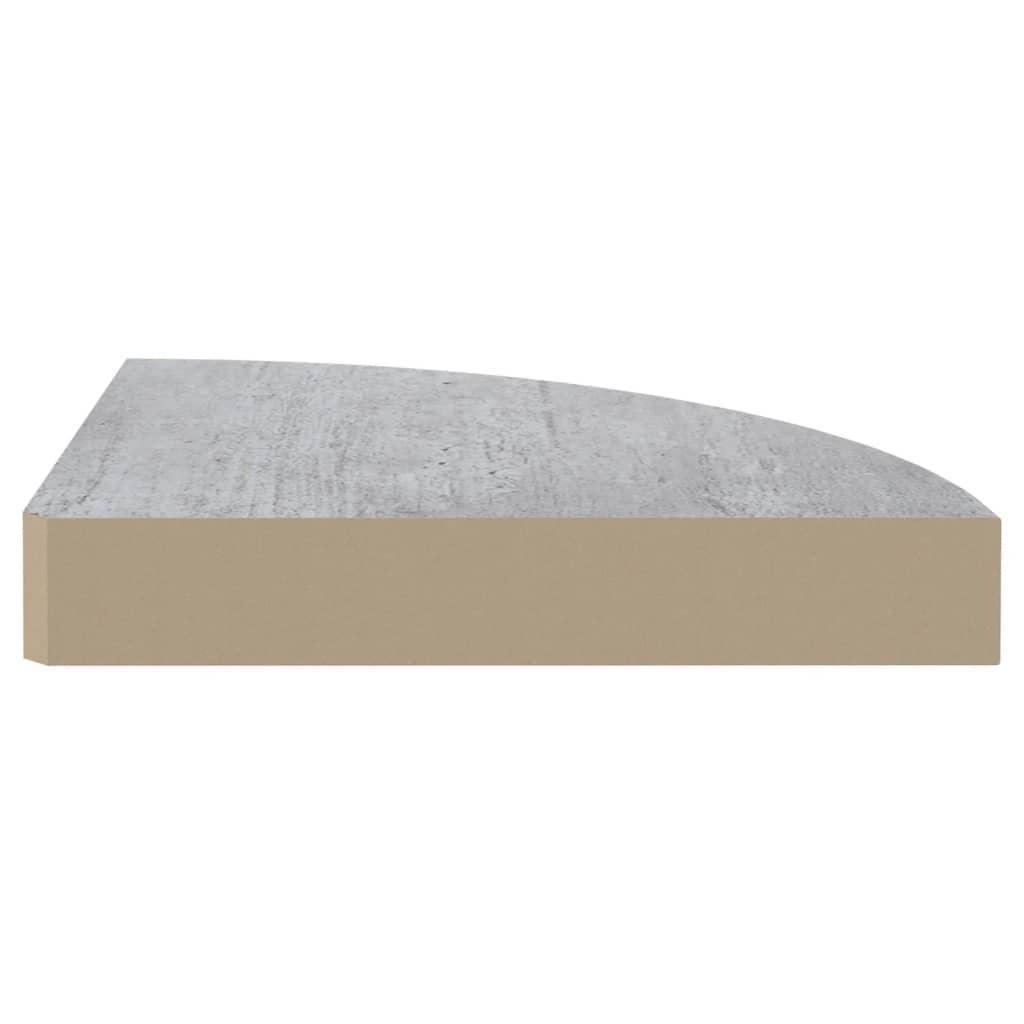 Wall Corner Shelf Concrete Gray 9.8"x9.8"x1.4" MDF at Set Shop and Smile