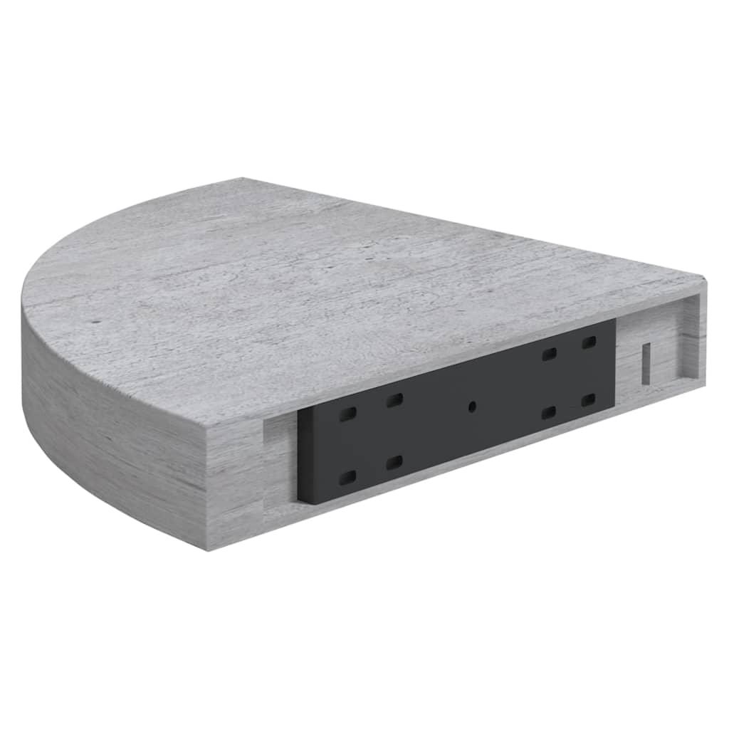 Wall Corner Shelf Concrete Gray 9.8"x9.8"x1.4" MDF at Set Shop and Smile