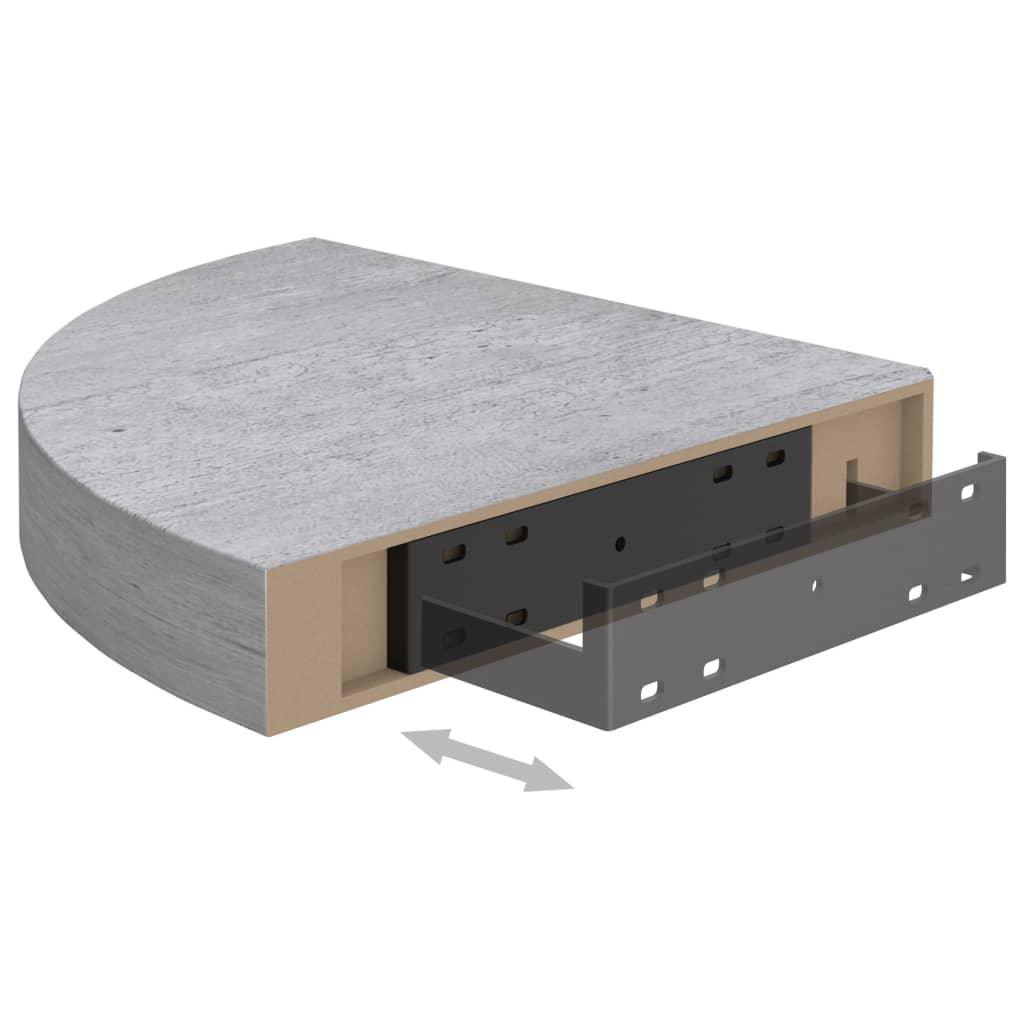 Wall Corner Shelf Concrete Gray 9.8"x9.8"x1.4" MDF at Set Shop and Smile